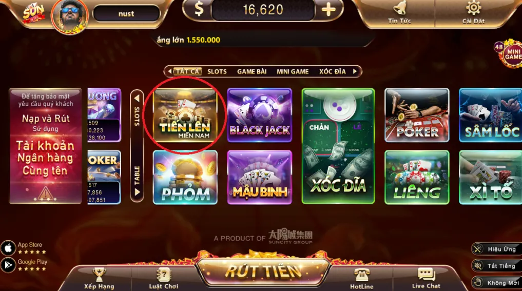 tiến lên miền nam online
