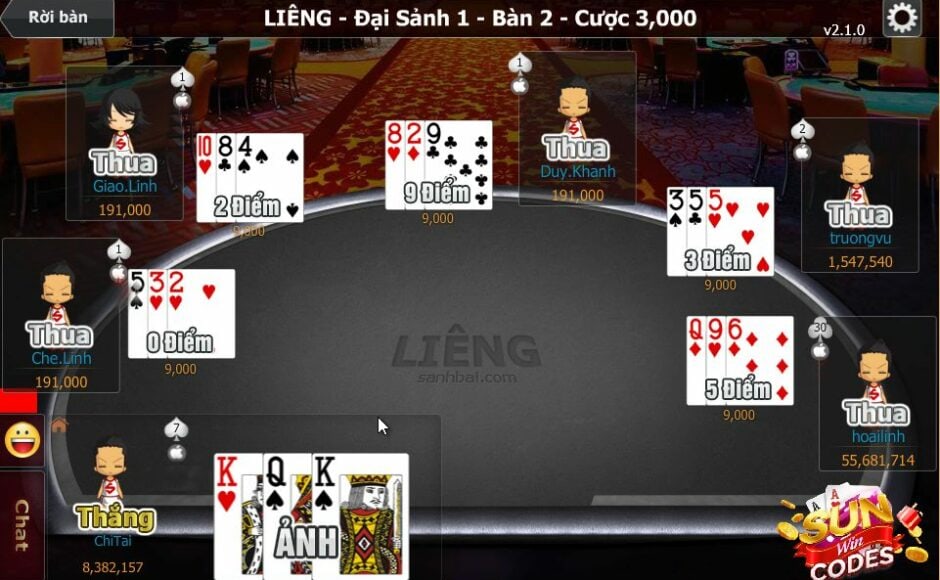 sunwin club game bài Liêng online