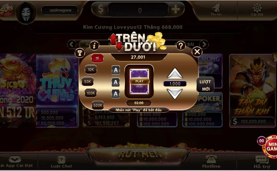 sunwin club game Trên Dưới sunwin